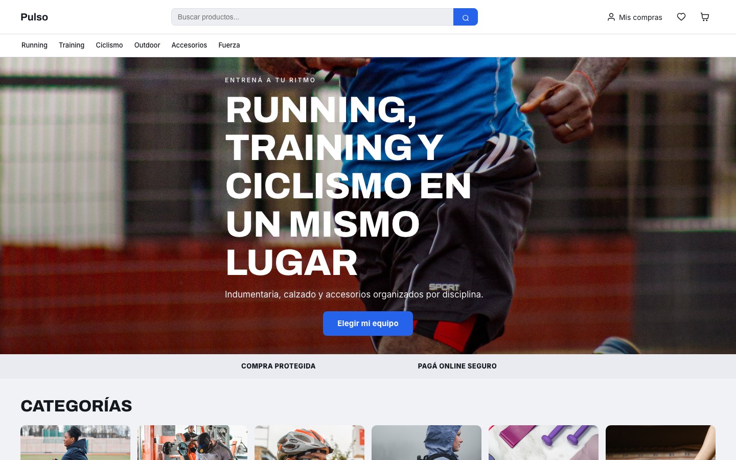Tienda demo con el diseño Avenida