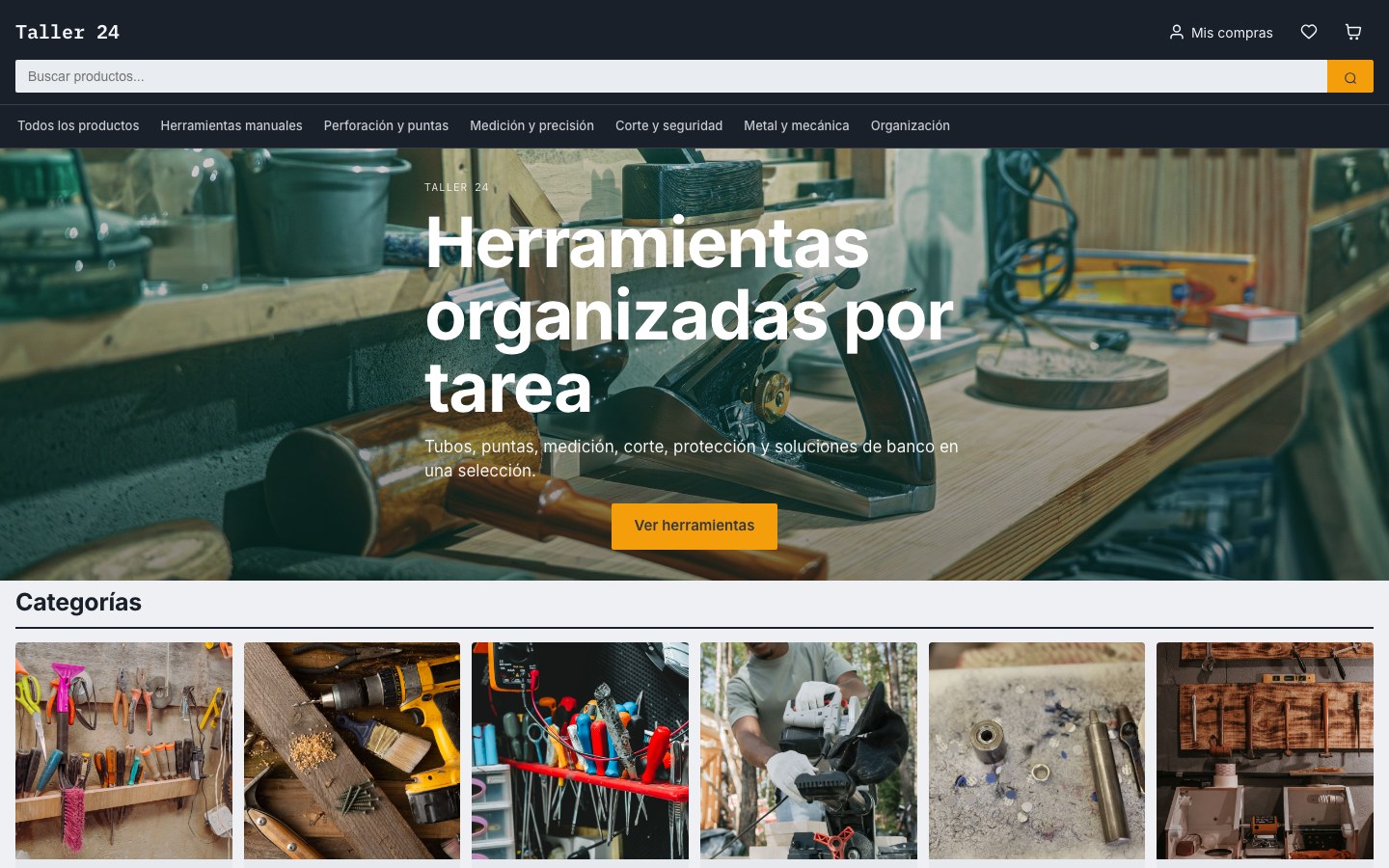 Tienda demo con el diseño Depósito