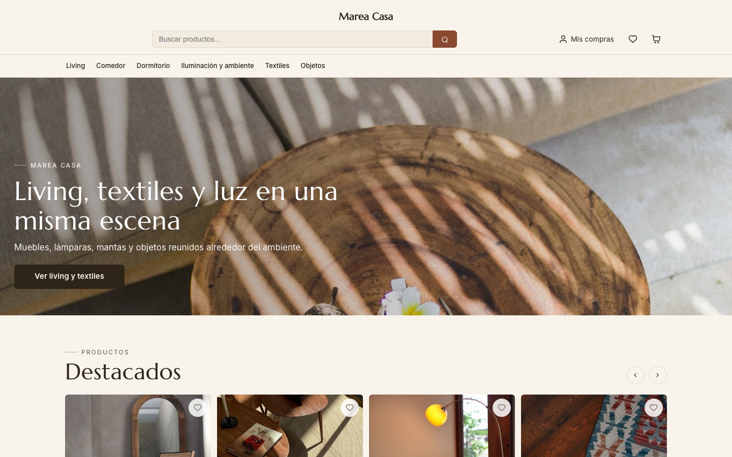 Tienda demo con el diseño Patio